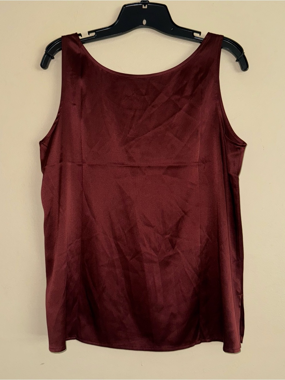 Eileen Fisher Dark Red Silk Scoop Neck Tank Top Size S - Picture 6 of 7